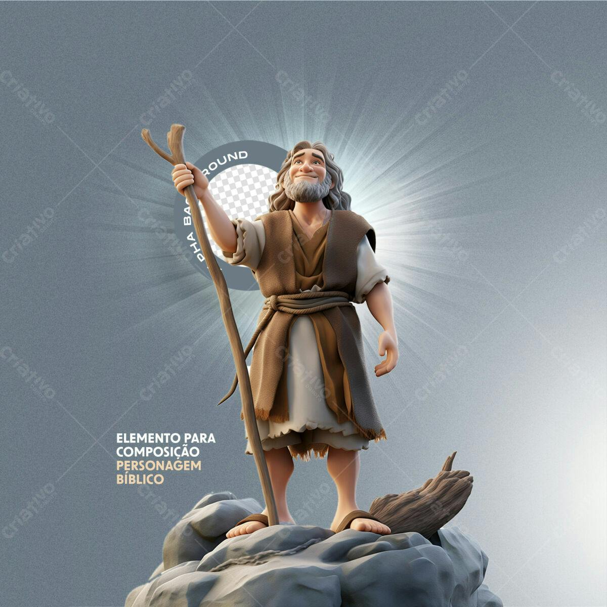PSD Personagem Bíblico para Composição Editável