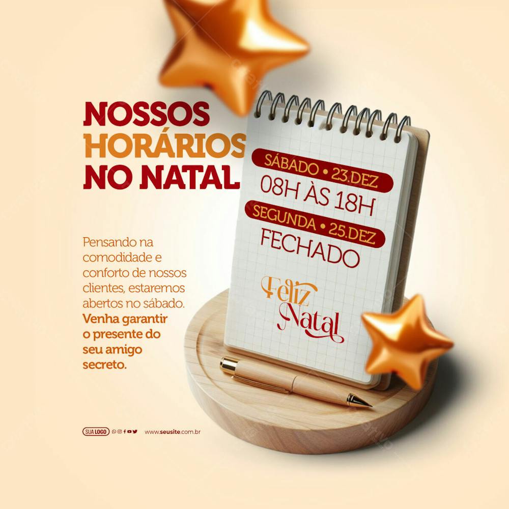 Social Media   Horário De Natal   Venha Garantir Seu Presente