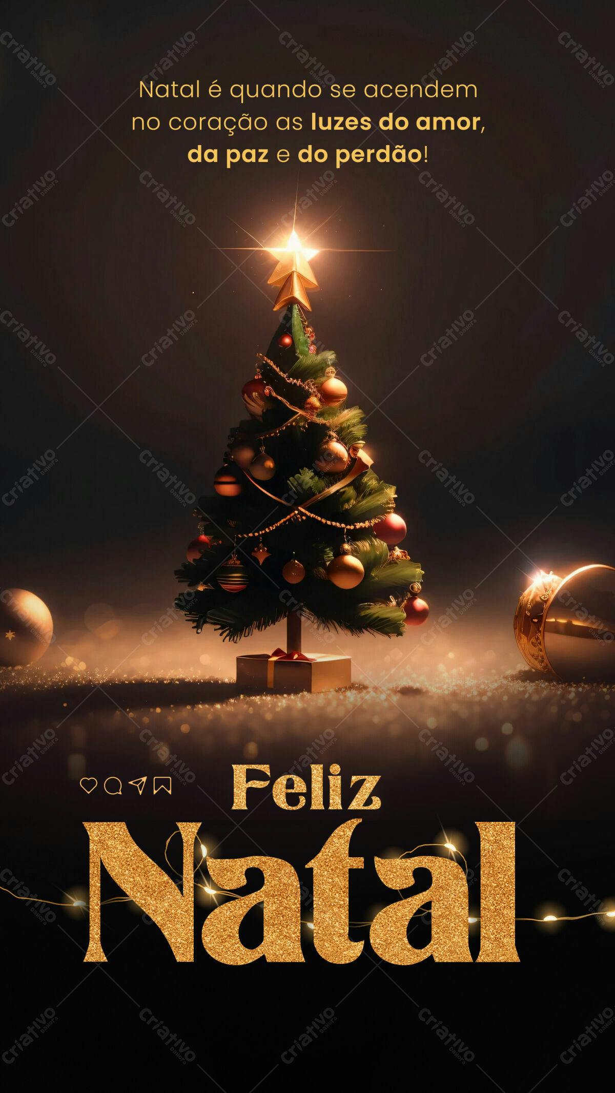 Post para Feliz Natal PSD Editável