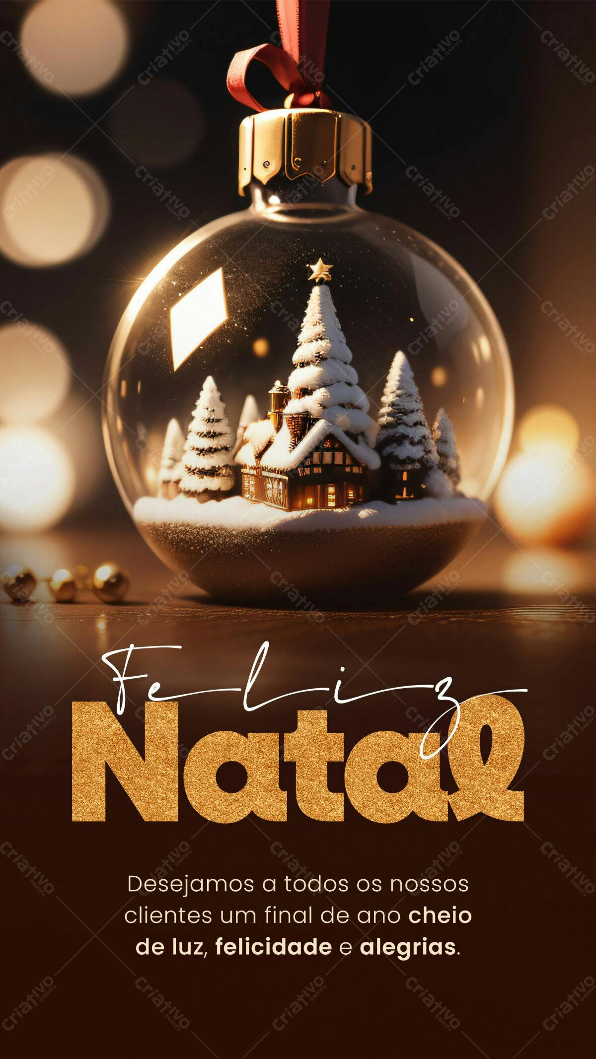 Postagem de Boas Festas Natalina PSD Editável