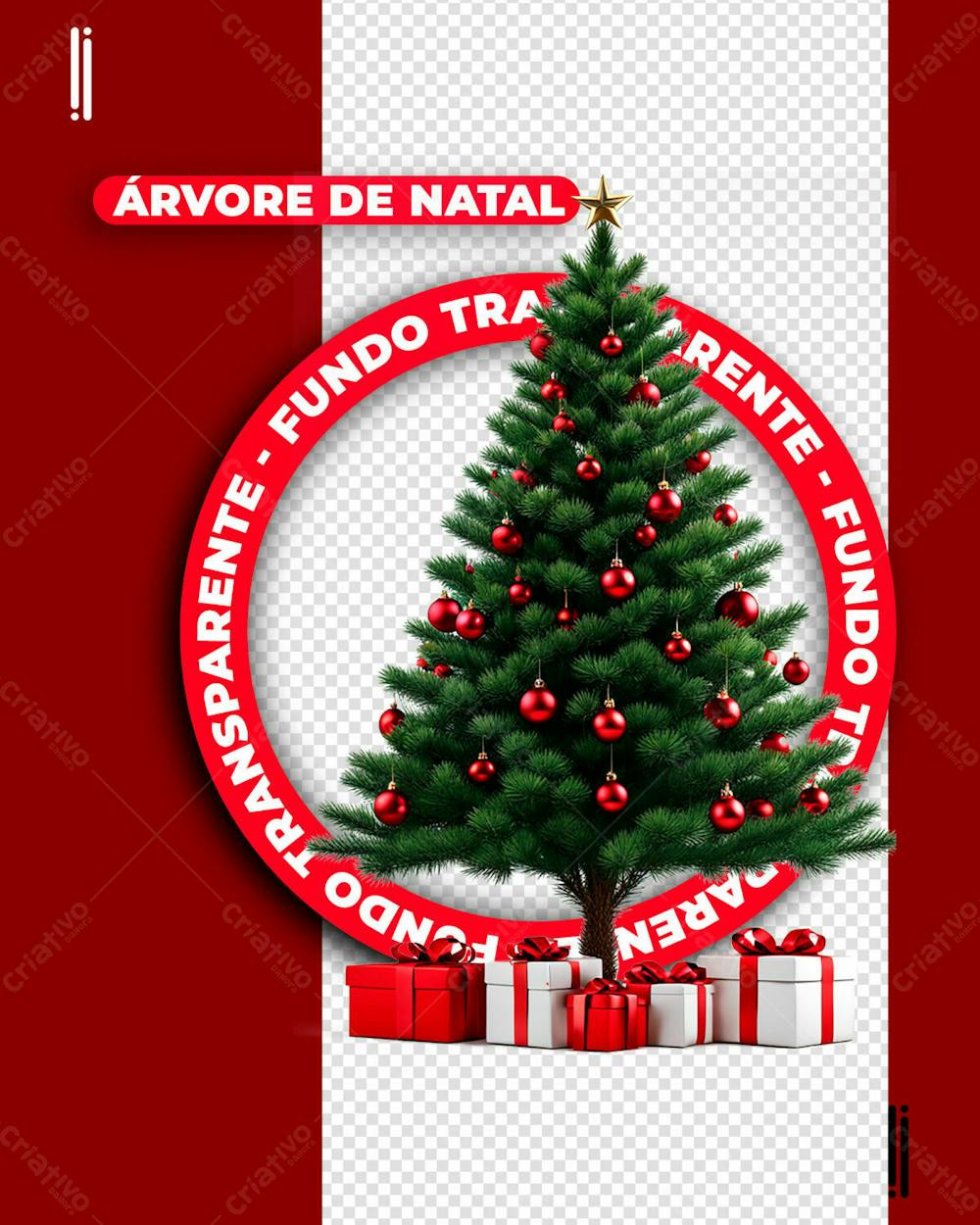 ÁRVORE DE NATAL | IMAGEM SEM FUNDO | PNG | PSD EDITÁVEL