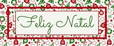 Banner Feliz Natal Vermelho e Verde Editável no Canva