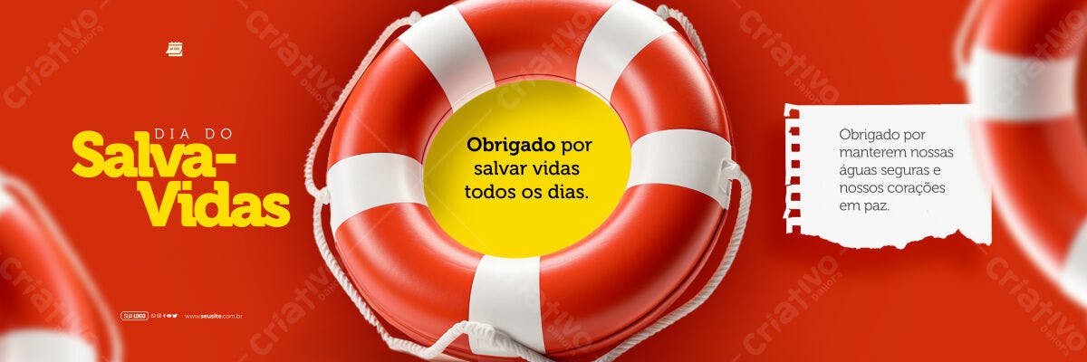 Banner Dia do Salva-vidas PSD Editável
