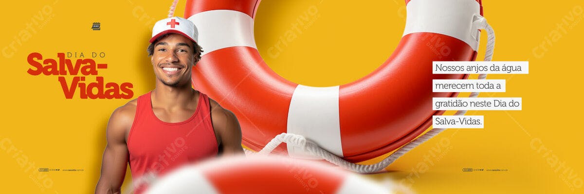 Banner Dia do Salva-Vidas PSD Editável