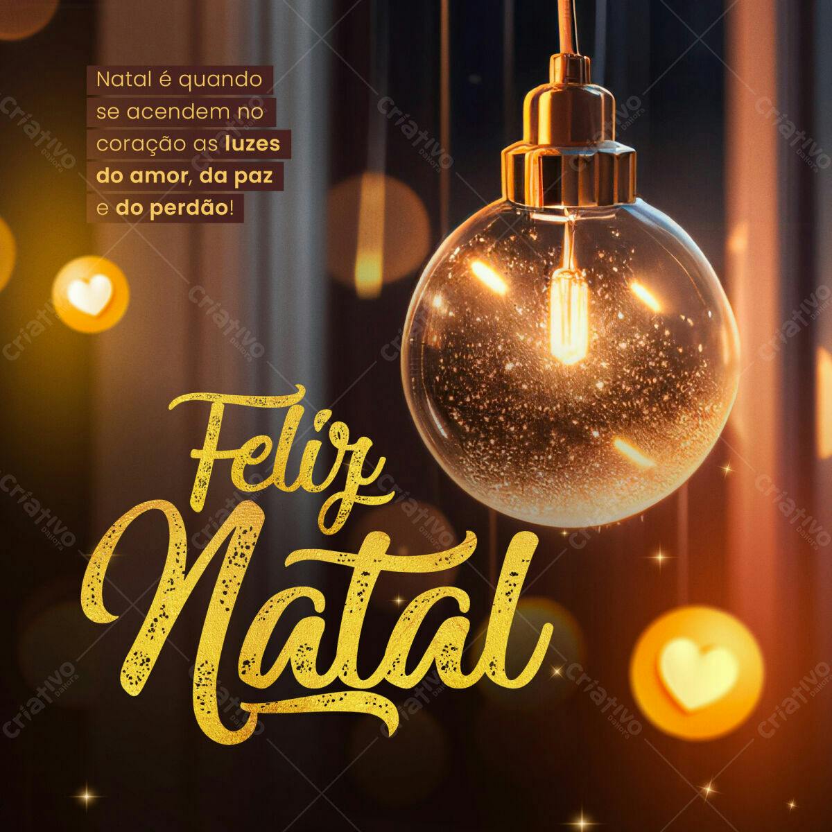 Post para Boas Festas Natal PSD Editável
