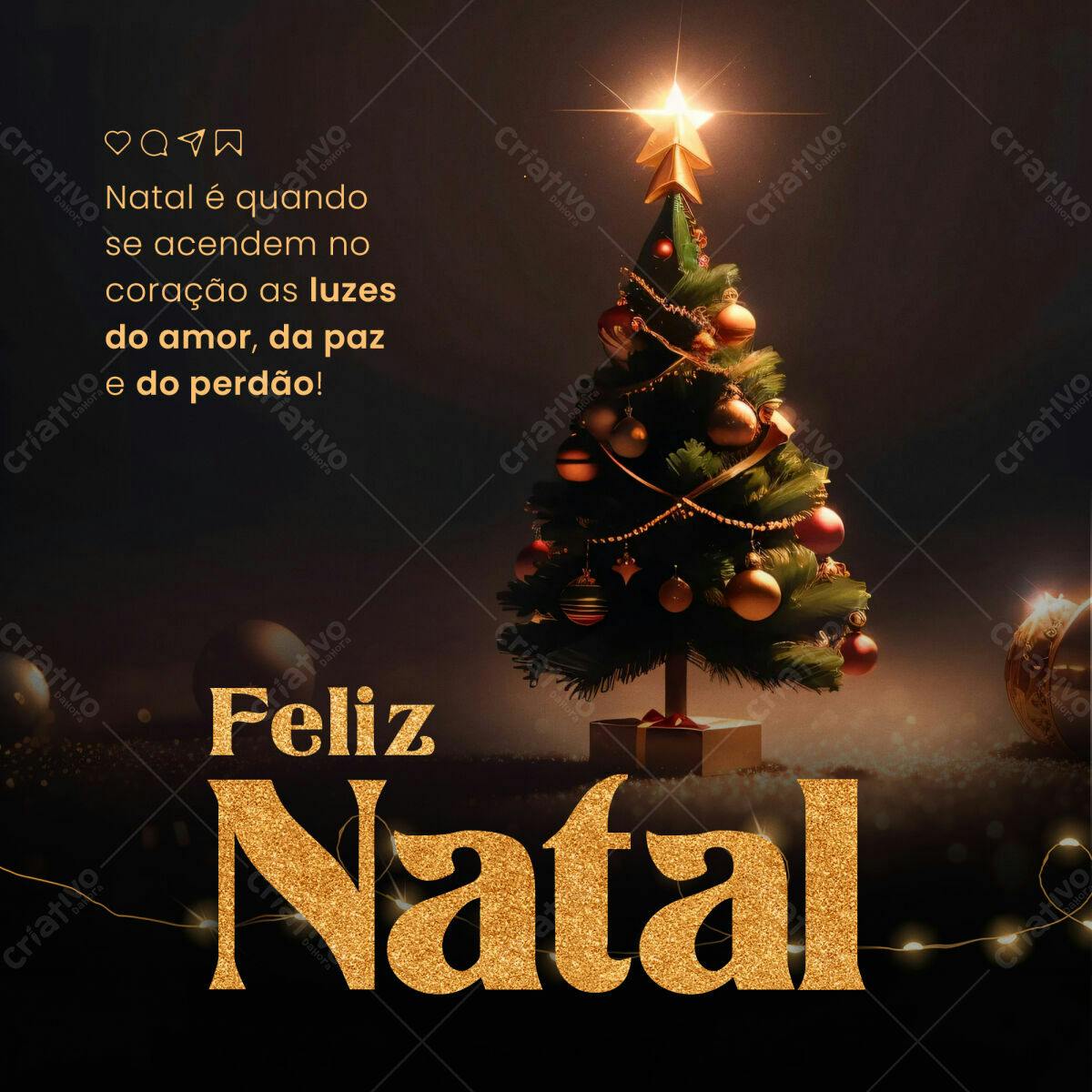 Postagem de Natal PSD Editável