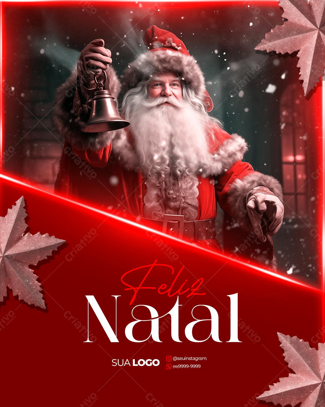 Flyer Natalino com Papai Noel PSD Editável