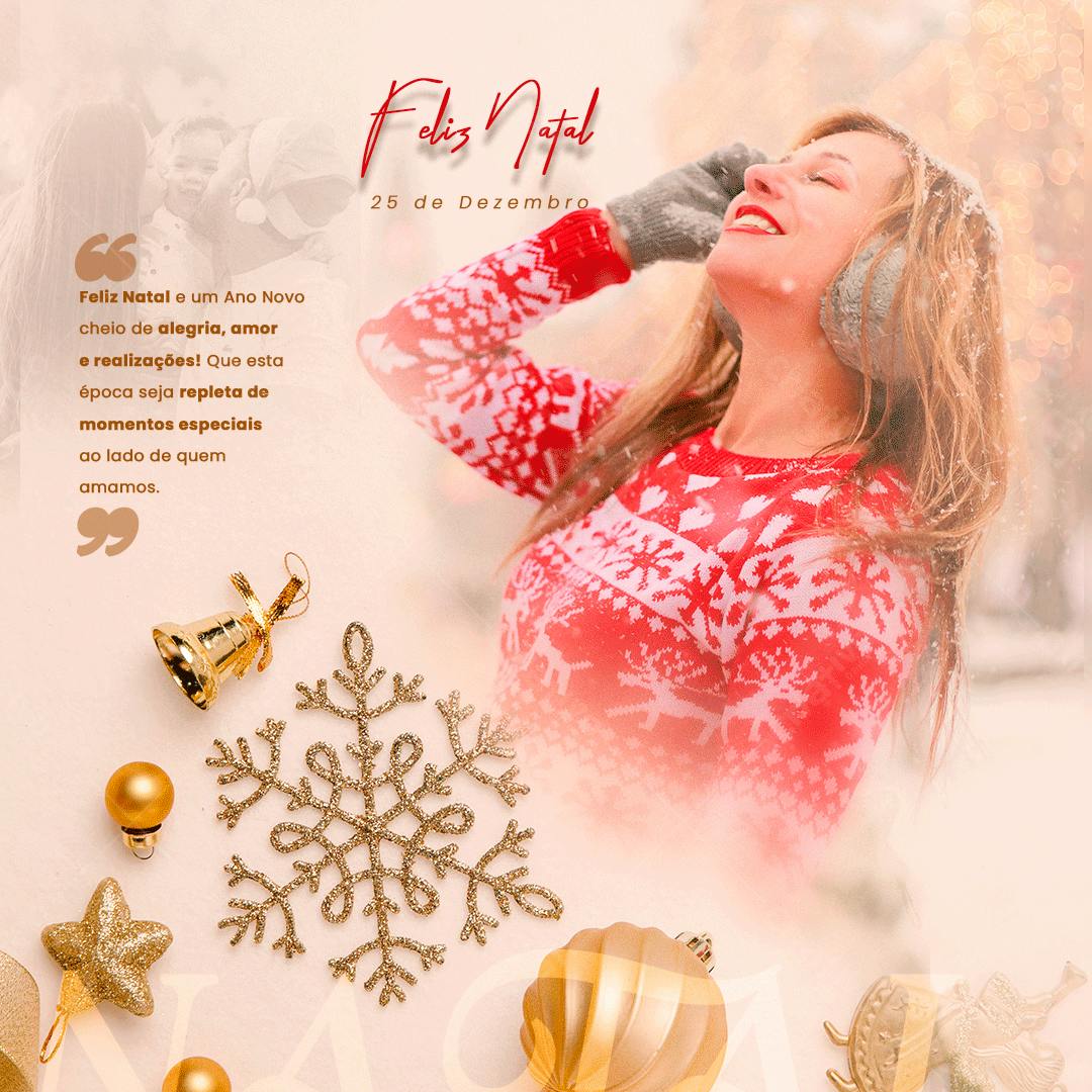 Post para Boas Festas Natal PSD Editável
