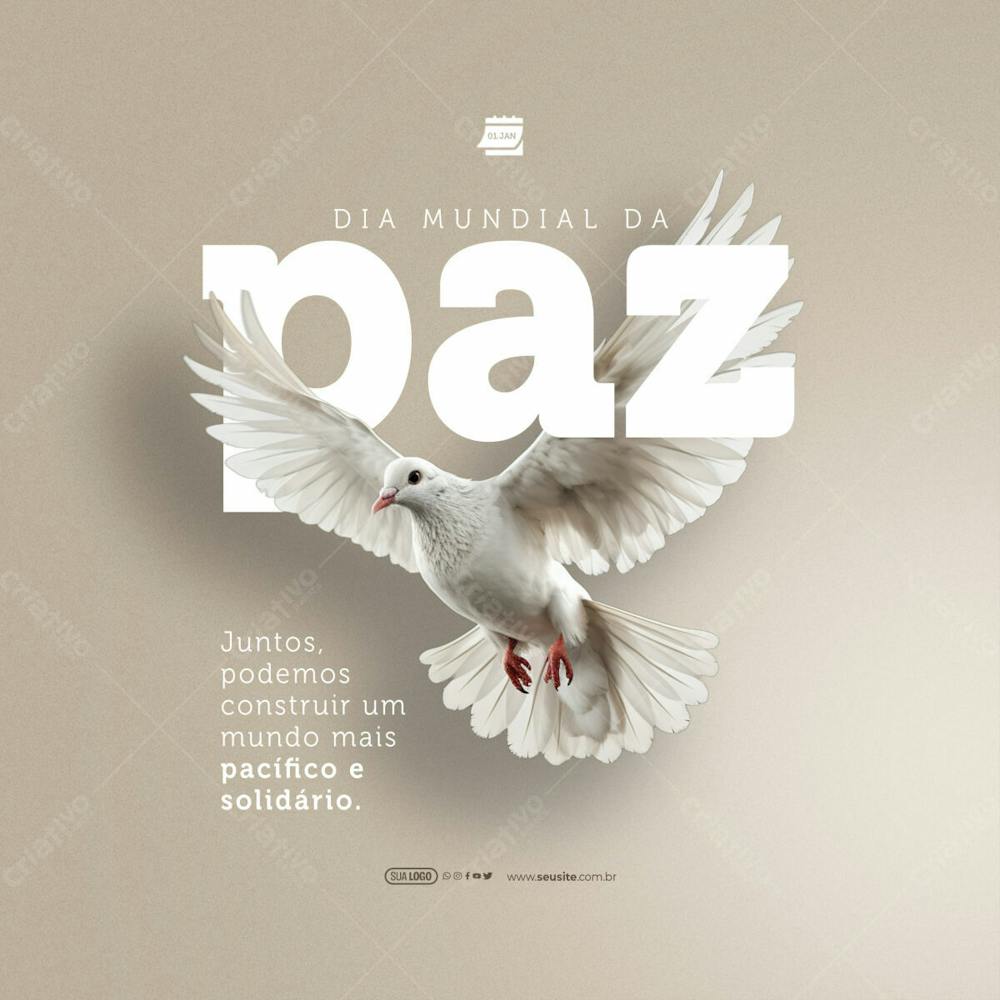 Social Media   Dia Mundial Da Paz   Um Mundo Mais Pacífico E Solidário