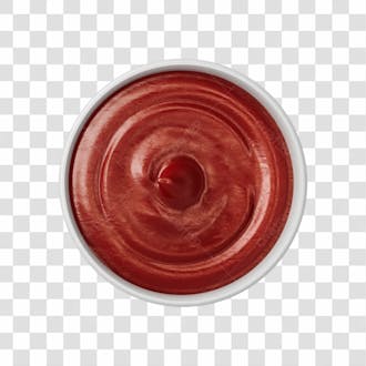 Pote molho ketchup em 3d visualização topo