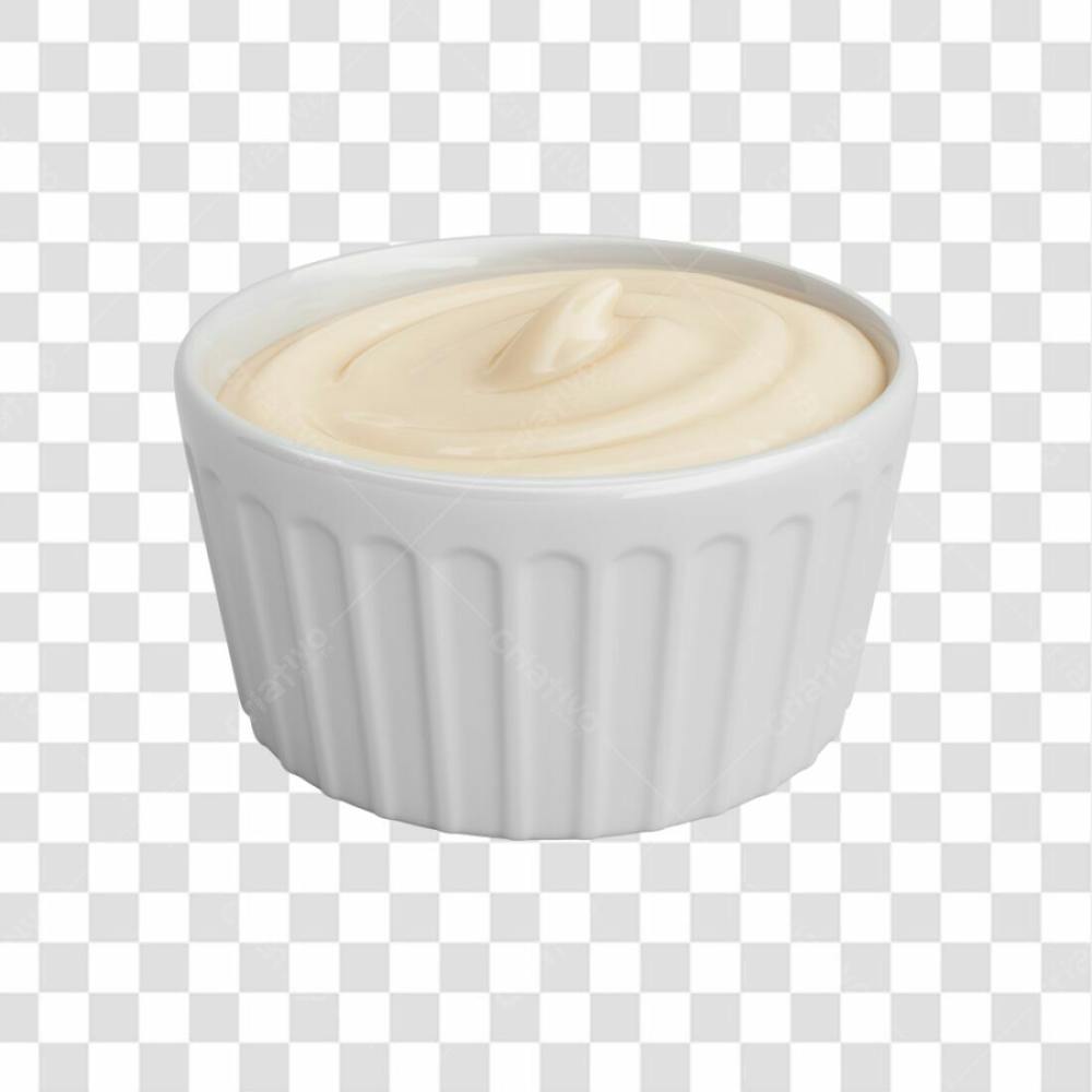 Pote Molho Maionese Em 3D Visualização Frente