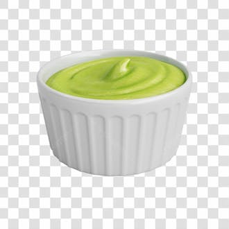 Pote molho wasabi em 3d visualização frente