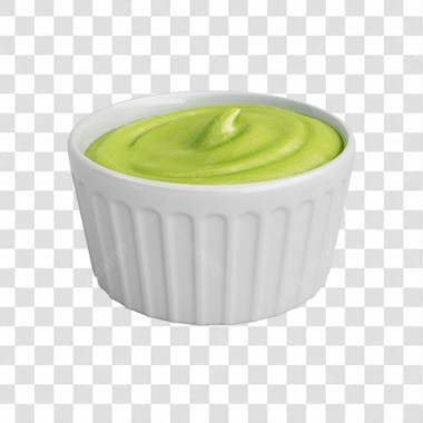 Pote molho wasabi em 3d visualização frente