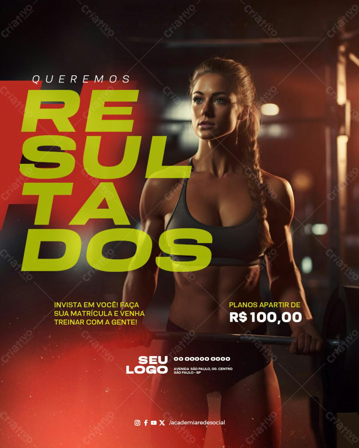 Flyer Academia PSD Editável