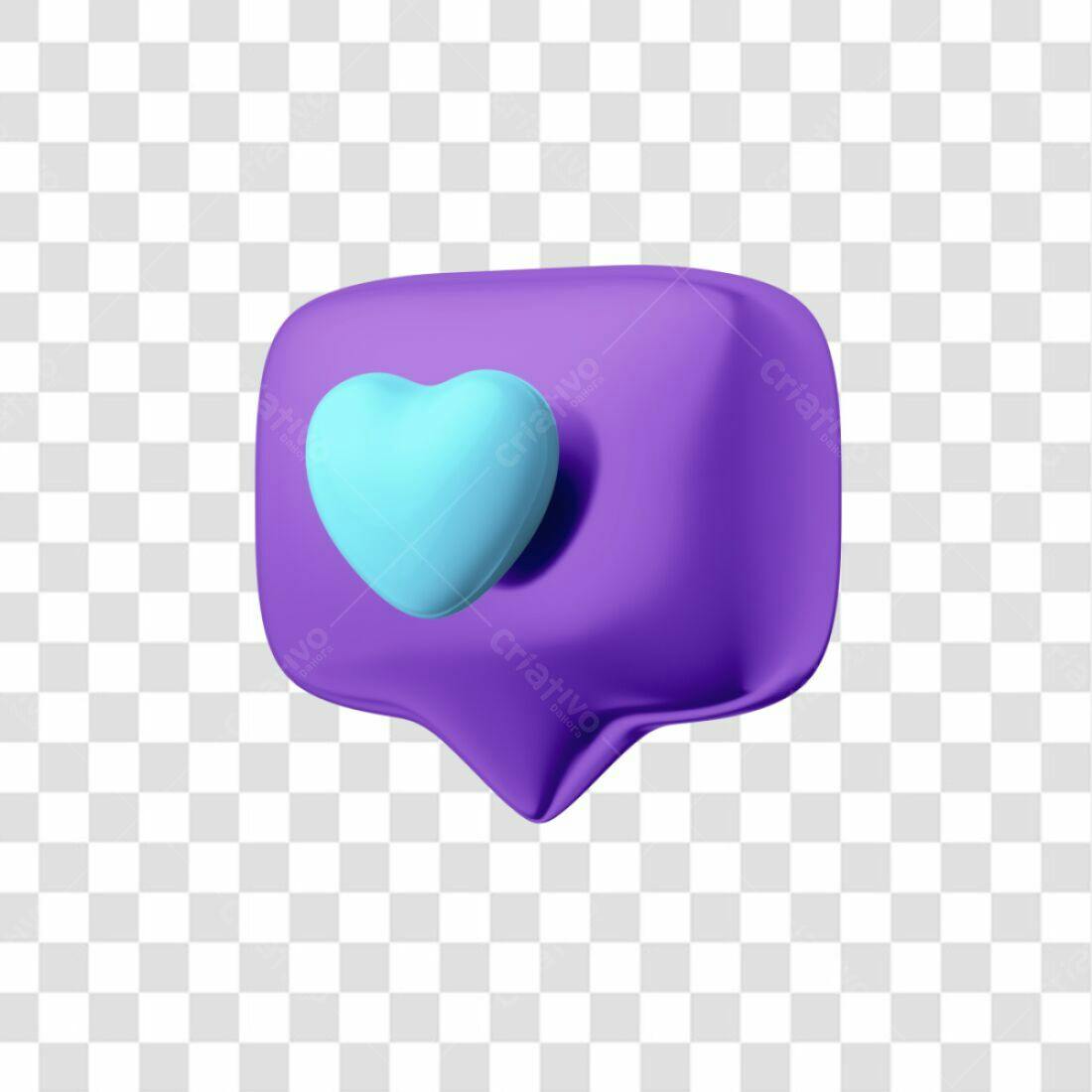 Ícone de Curtida com Balão PNG com fundo transparente