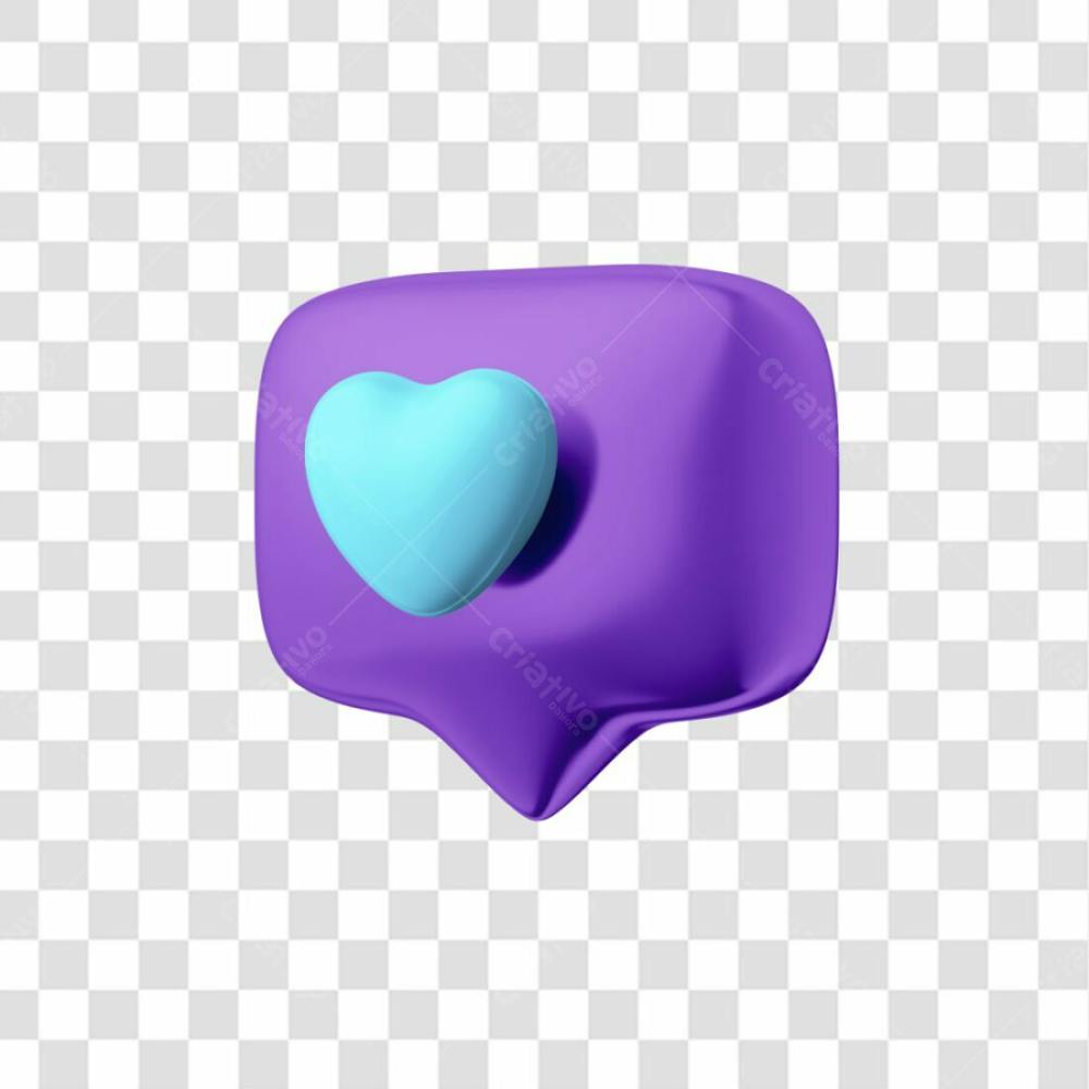 Balão De Notificação De Like Roxo Com Azul Png  Posição 10