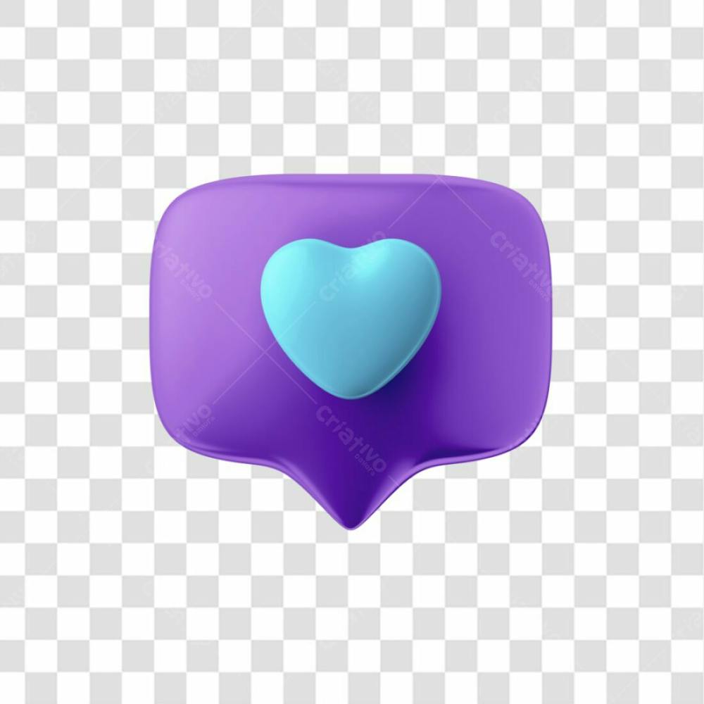 Balão De Notificação De Like Roxo Com Azul Png  Posição 11