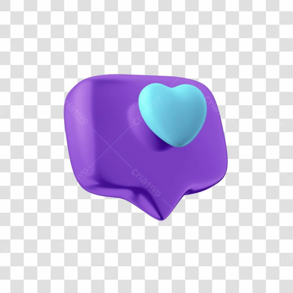 Balão De Notificação De Like Roxo Com Azul Png Posição 1