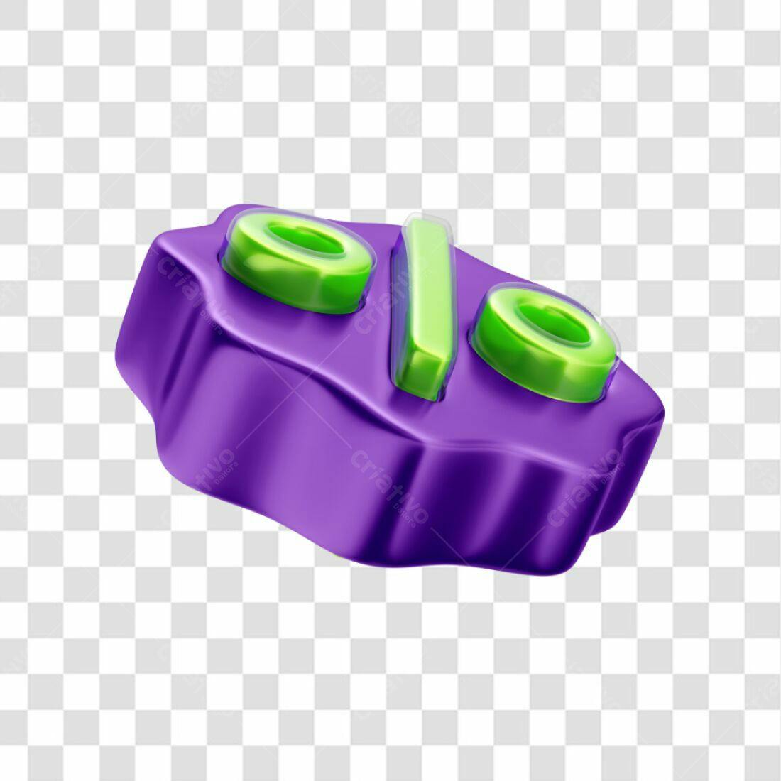 Icone Desconto Roxo e Verde PNG com fundo transparente