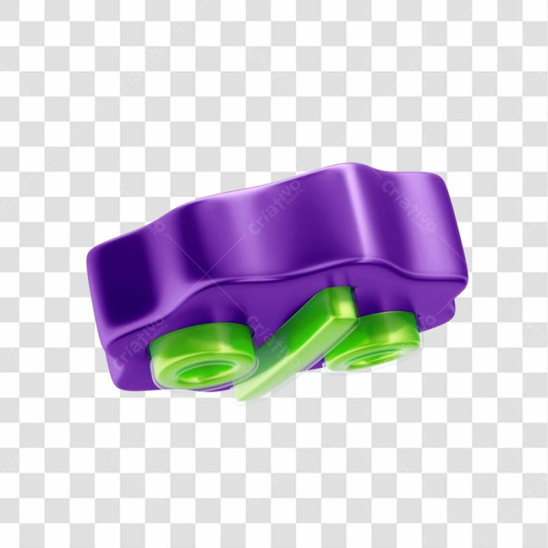 Icone Desconto Roxo e Verde PNG com fundo transparente