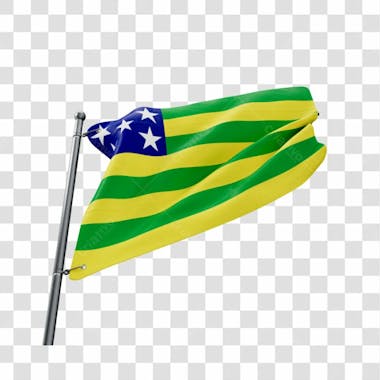 Bandeira estado goiás em 3d fundo transparente