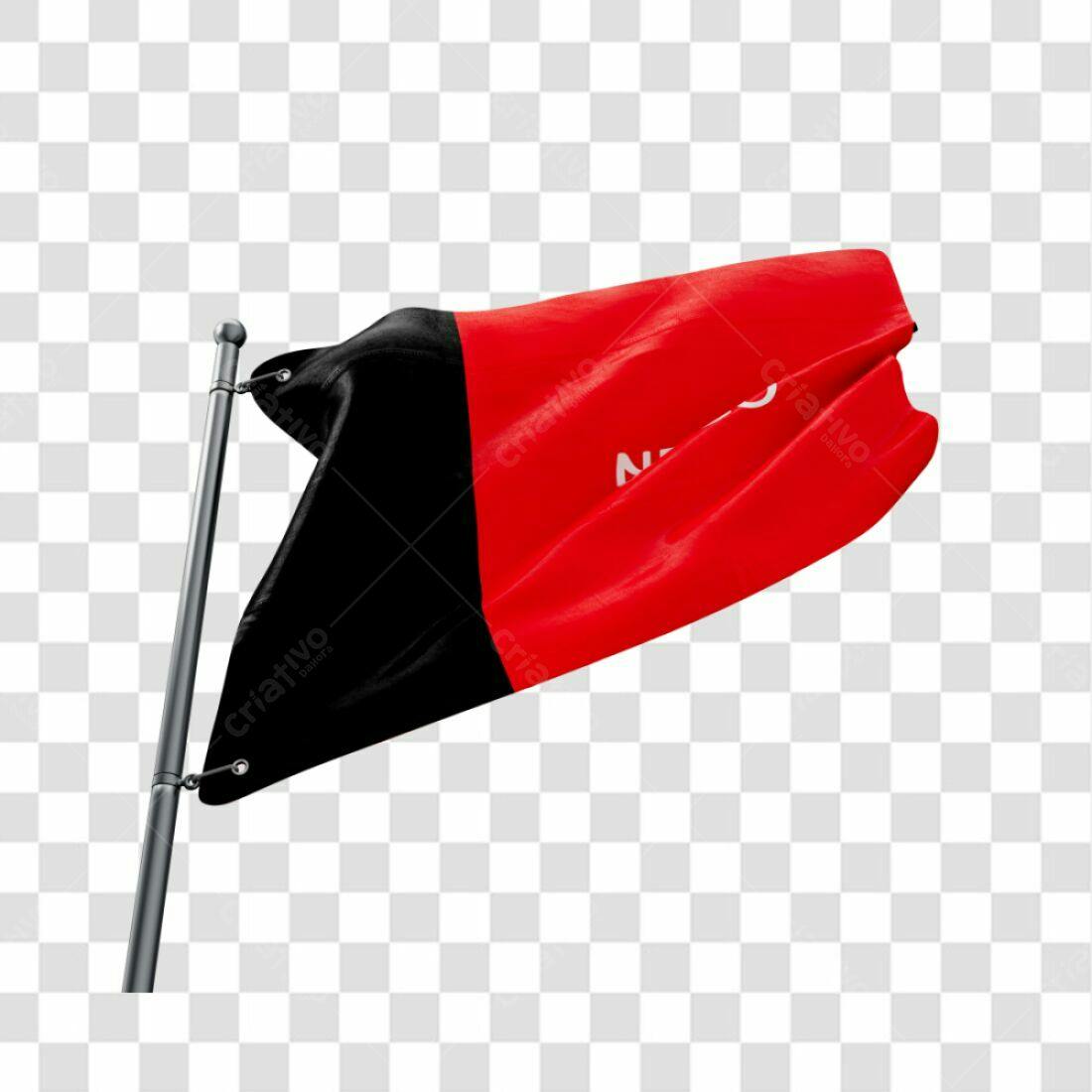 Bandeira Vermelha e Preta PNG com fundo transparente