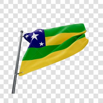 Bandeira estado sergipe em 3d fundo transparente