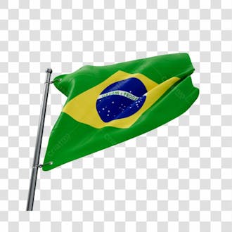 Bandeira país brasil em 3d fundo transparente