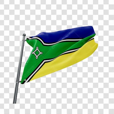 Bandeira Estado Amapa Em 3D Fundo Transparente