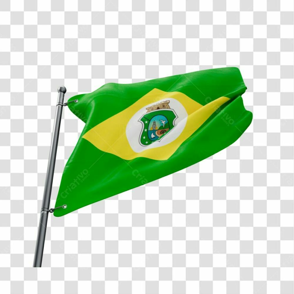 Bandeira Estado Ceara Em 3D Fundo Transparente