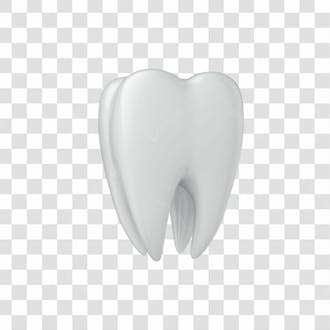 ícone 3d dente branco png transparente posição 02