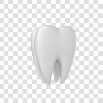 ícone 3d dente branco png transparente posição 05