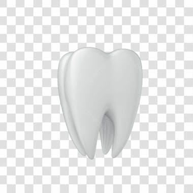 ícone 3d dente branco png transparente posição 05