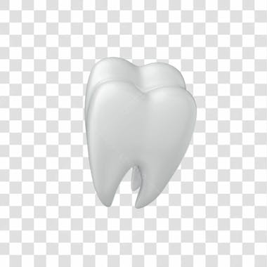 ícone 3d dente branco png transparente posição 06