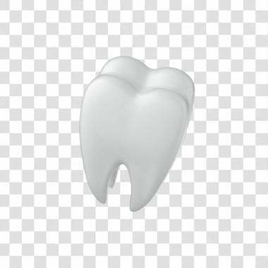 ícone 3d dente branco png transparente posição 07
