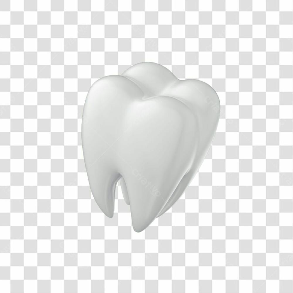 Ícone 3D Dente Branco Png Transparente Posição 08