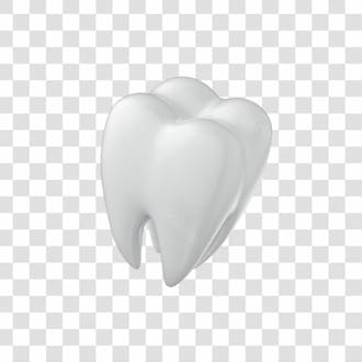 ícone 3d dente branco png transparente posição 08