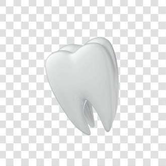 ícone 3d dente branco png transparente posição 10