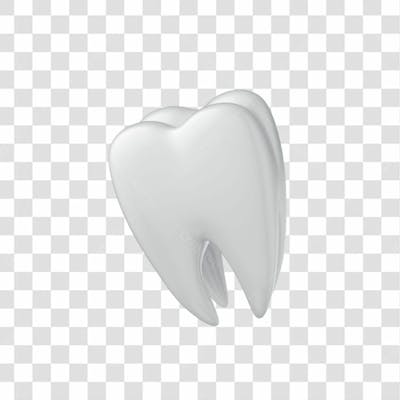 Ícone 3D Dente Branco Png Transparente Posição 10