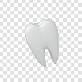 ícone 3d dente branco png transparente posição 11