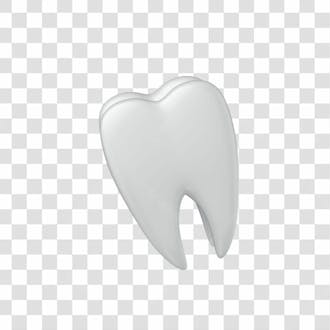 ícone 3d dente branco png transparente posição 11