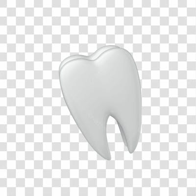 Ícone 3D Dente Branco Png Transparente Posição 11