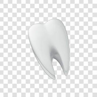 ícone 3d dente branco png transparente posição 12