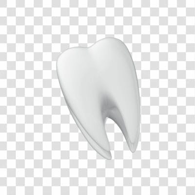 Ícone 3D Dente Branco Png Transparente Posição 12