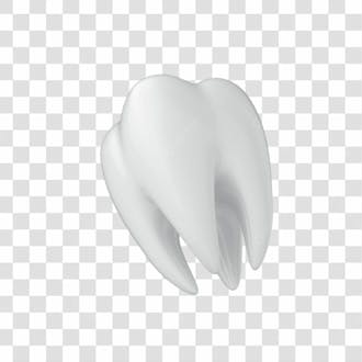 ícone 3d dente branco png transparente posição 13