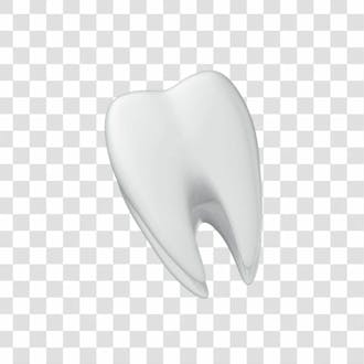 ícone 3d dente branco png transparente posição 14