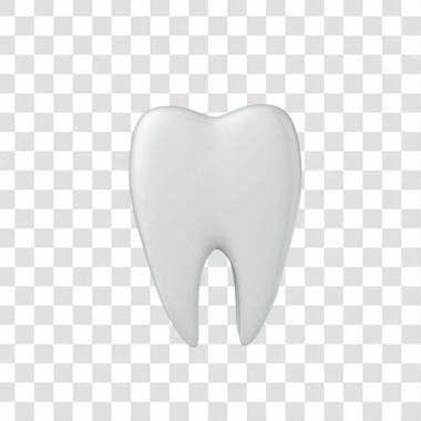 ícone 3d dente branco png transparente posição 15