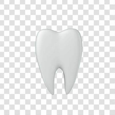 Ícone 3D Dente Branco Png Transparente Posição 15