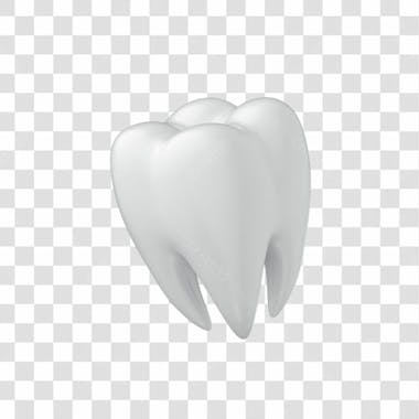 ícone 3d dente branco png transparente posição 16