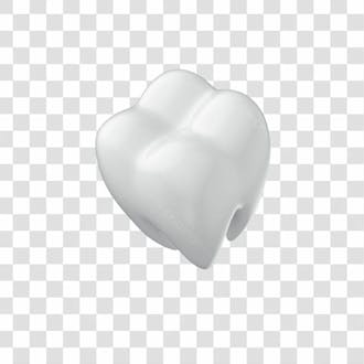 ícone 3d dente branco png transparente posição 17